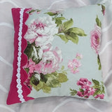 Pillow Vintage English Rose Garden, Bouquet 0f Pink Roses, Flower Pillow Case, Shabby Chic Cottage, Vintage Roses, delivery from Europe