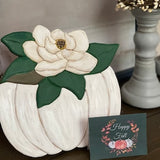 Pumpkin Magnolia Bouquet Wood