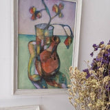 TWO Original drawing in acrylic on paper/ abstract painting/ Mother's day/ Framed still life/flowers/ bouquet gift/ FREE delivery