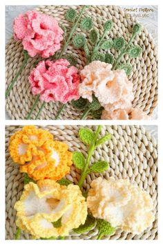 9 Carnation Flower Free Crochet Patterns and Paid - DIY Magazine Flower Delivery - Flowerhint