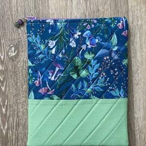 Green and Purple Mushroom and Plants Tablet Sleeve. - Flowerhint